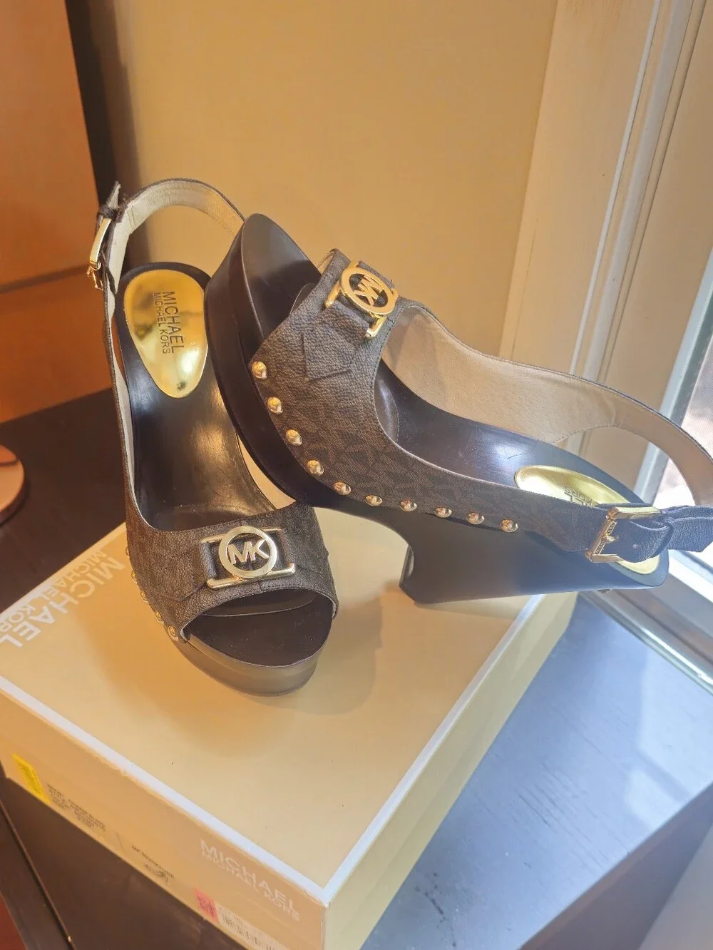 Michael Kors Platforms Charm Sling Heels